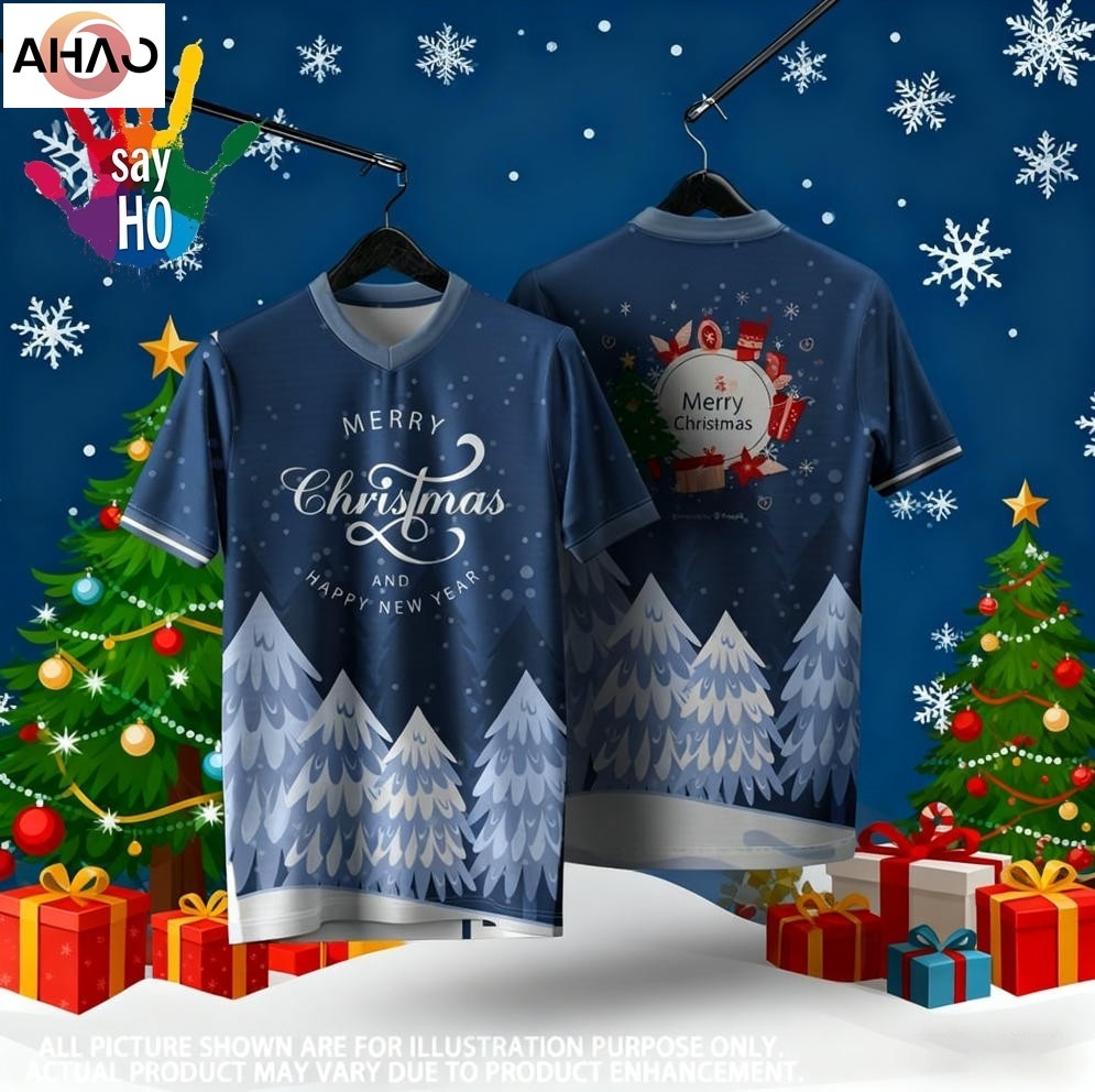 มาใหม่! เสื้อยืดคริสต์มาส NFL คอปกย้อนยุค - เหมาะสําหรับการชุมนุมครอบครัว