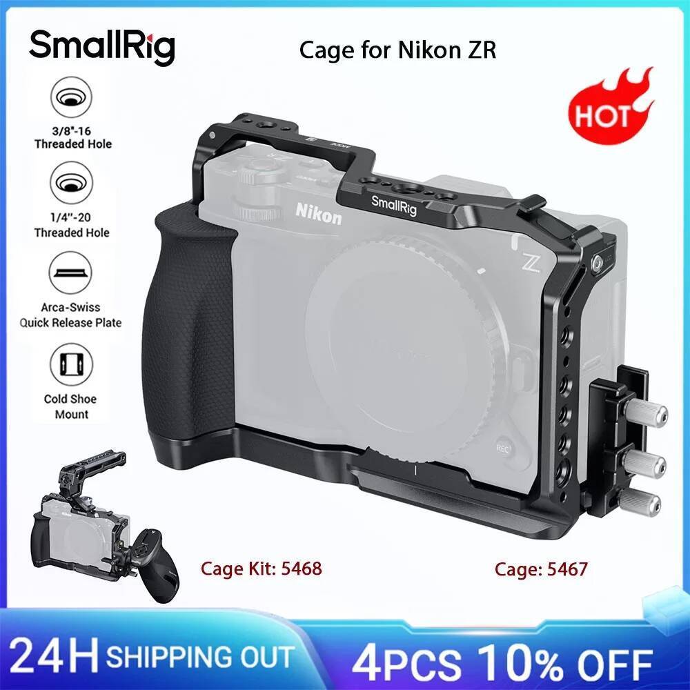 SmallRig ZR กล้องสําหรับ Nikon ZR, w Cable Clamp ซิลิโคนจับในตัว Arca-Swiss Quick Release Plate สําห