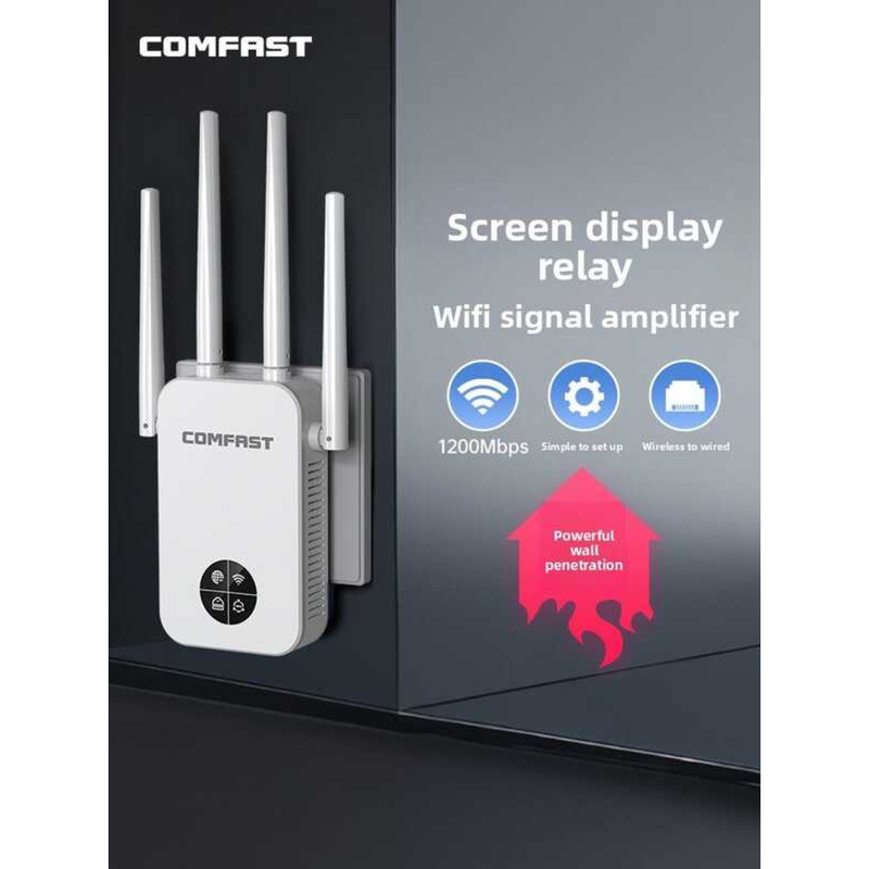 COMFAST คอมฟาส | Dual Band 5G Long Range Repeater Amplifier 1200M