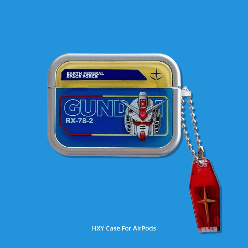 กันดั้ม เหมาะสําหรับเคสป้องกัน Apple airpods รุ่นที่ 4 รุ่นตัดเสียงรบกวน pro2 รุ่นที่สองเคสชุดหูฟังไร้สายรุ่นที่ 3 4
