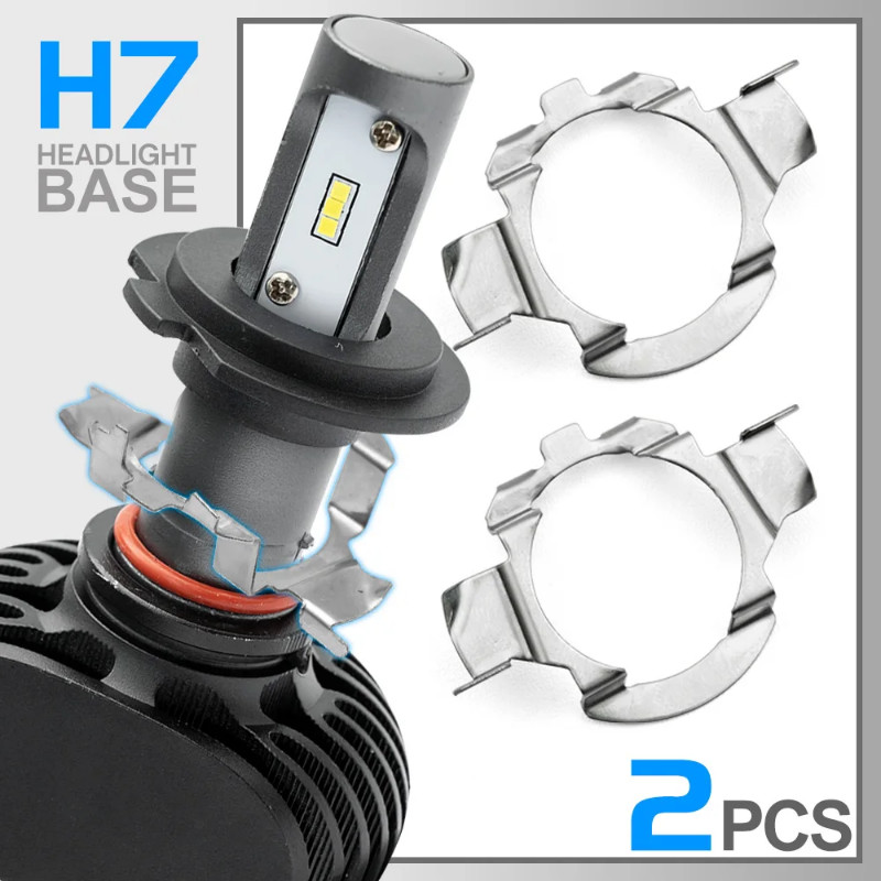 2Pcs H7 LED Headlight Bulb Base Holder Adapter Socket Retainer for VW Polo 6R Crafter Tiguan Touare