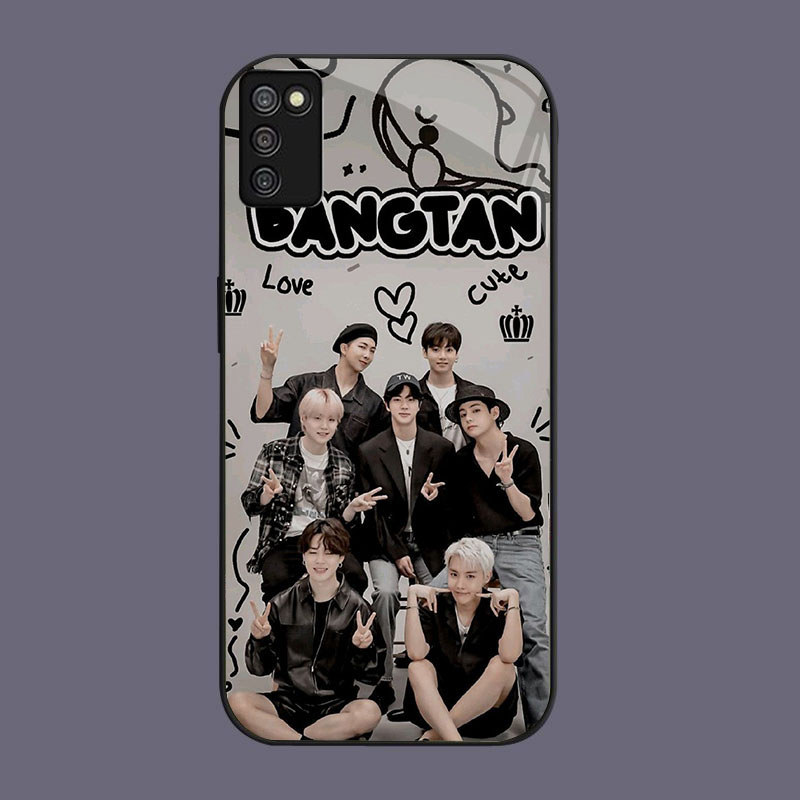 DK-69 เพลงเกาหลี BOYS Casing GLASS soft frame สีดํา Samsung A02S M02S A03S 164mm A51 166mm A71