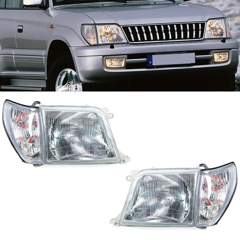 Car Headlight For Toyota Land Cruiser Prado LC90 FJ90 RZJ90 KZJ90 1996 1997-2002 Front Bumper Corne