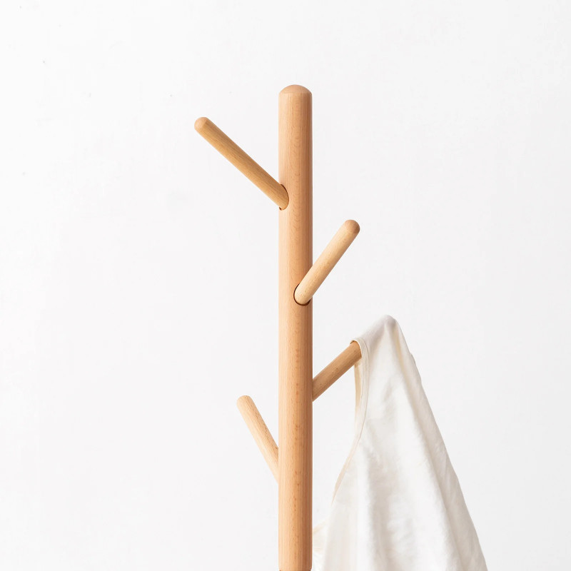 Solid wood clothes rack modern simple coat rack rack