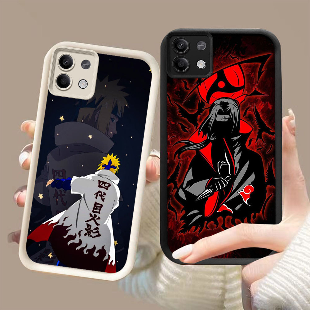 DJ-6 อะนิเมะ Uchiha ปลอกซิลิโคนสีดําและสีขาวสําหรับ Xiaomi Poco M6Pro X6 X6NEO F7 X7 M7 Pro 5G 4G