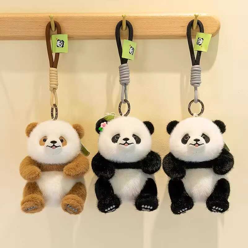 สินค้าใหม่ Panda Hanhan Qizai Huahua ตุ๊กตาตัวน้อยของเล่นเด็กตุ๊กตา Boutique พวงกุญแจกระเป๋าเป้สะพาย