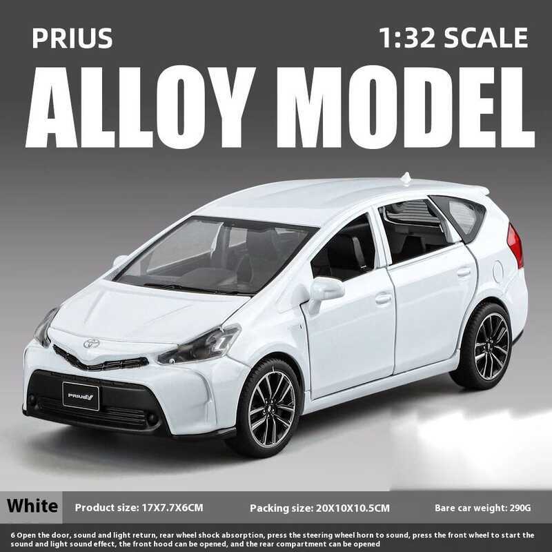 C 1:32 TOYOTA PRIUS Alloy Car Toy Diecast Metal Model Sound & Light Toy Computer Desop Decorative O
