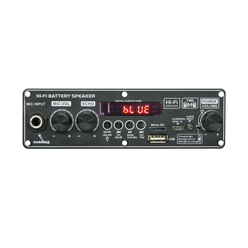 3.7V 10W 2x10W 2x2W + 2x8W ดึง Rod เสียงบลูทูธไมโครโฟน Silencer เสียงเดิม