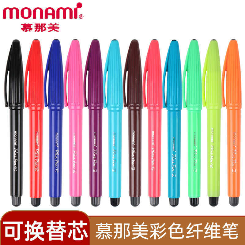 เกาหลีเกาหลี monami monami 04031 ปากกาไฟเบอร์ monami pluspens ปากกาน้ําสีปากกาเจลมือ