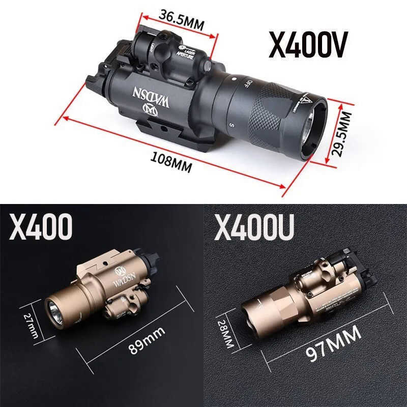 อุปกรณ์surefir X300 X400u ไฟฉาย LED พิเศษ สีแดง สำหรับลูกเสือ และรางพิคาทินนี่