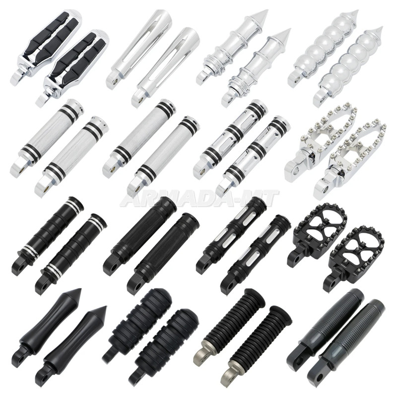 Motorcycle Front Rear Footpegs Footrest Pedal For Harley Sportster Iron 883 1200 48 XG750 Dyna Fat