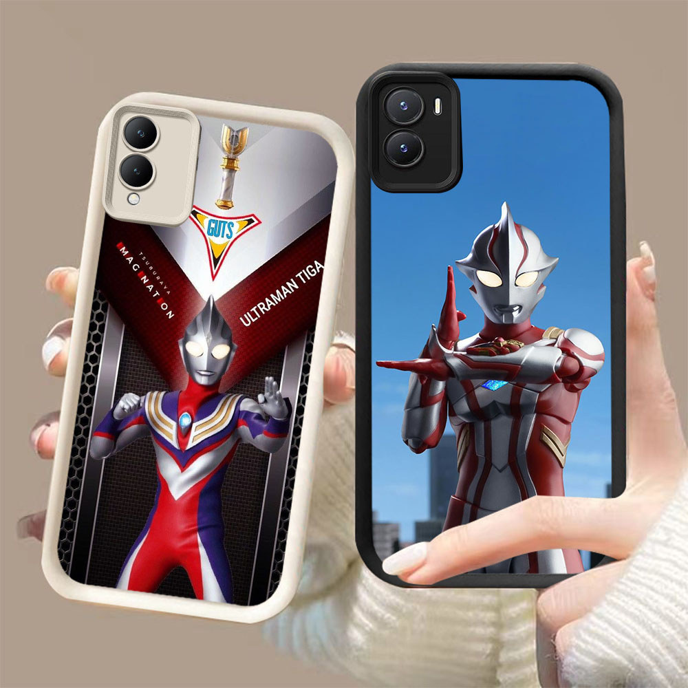 DJ-49 Ultraman Galaxy ปลอกซิลิโคนสีดําและสีขาวสําหรับ VIVO IQOO Z10 Y56 Y35 Y17S V60 Y28 2024 5G