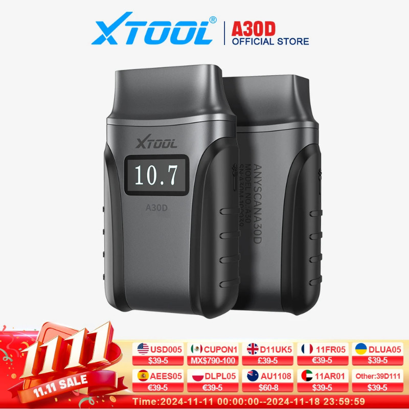 XTOOL Anyscan A30D All System Car Diagnostic Tools OBD2 Bluetooth Scanner 13 Resets Code Reader CAN