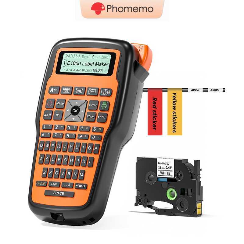 Phomemo E1000 Pro คีย์บอร์ด Label Maker hine พร้อมเทป