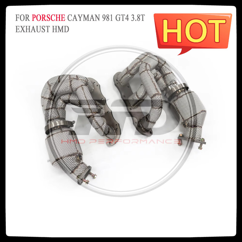 HMD Exhaust System High Flow Performance Headers for Porsche Cayman Boxster 981 GT4 GTS 3.8T 2013-2