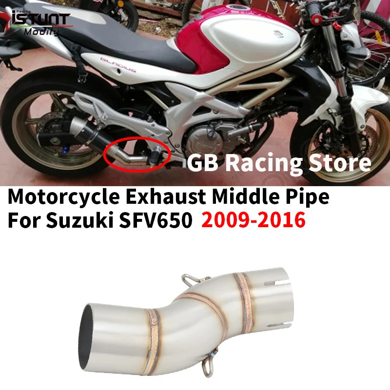 SFV 650 Slip On For Suzuki SFV650 SFV 650 2009-2016 Exhaust SFV 650 Motorcycle Exhaust Muffler Esca