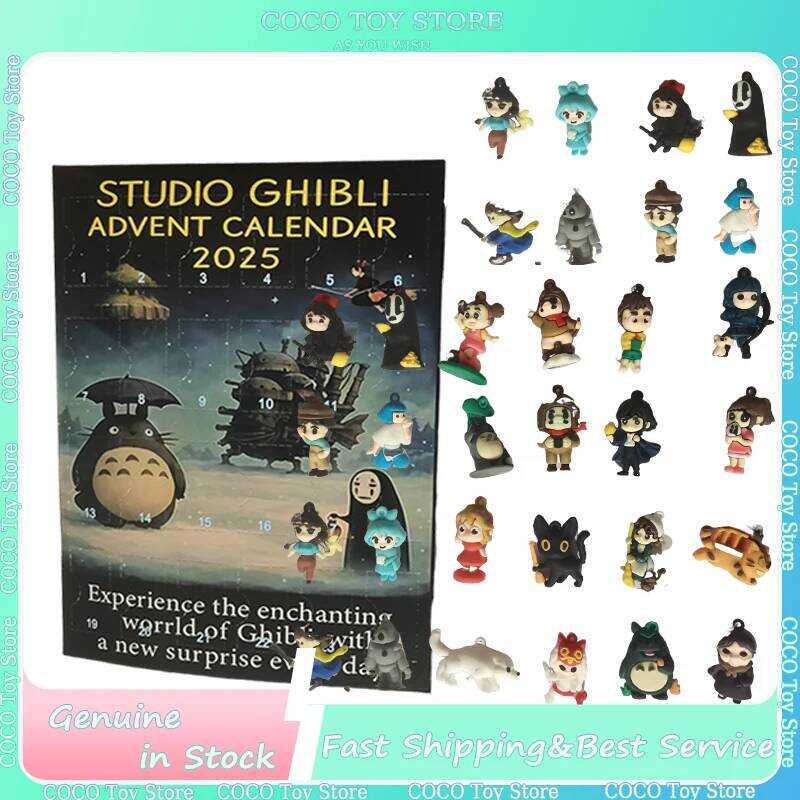 C New Classic Studio Ghibli Anime Christmas Advent Calendar Toy Figure High Quality Collectible Ani