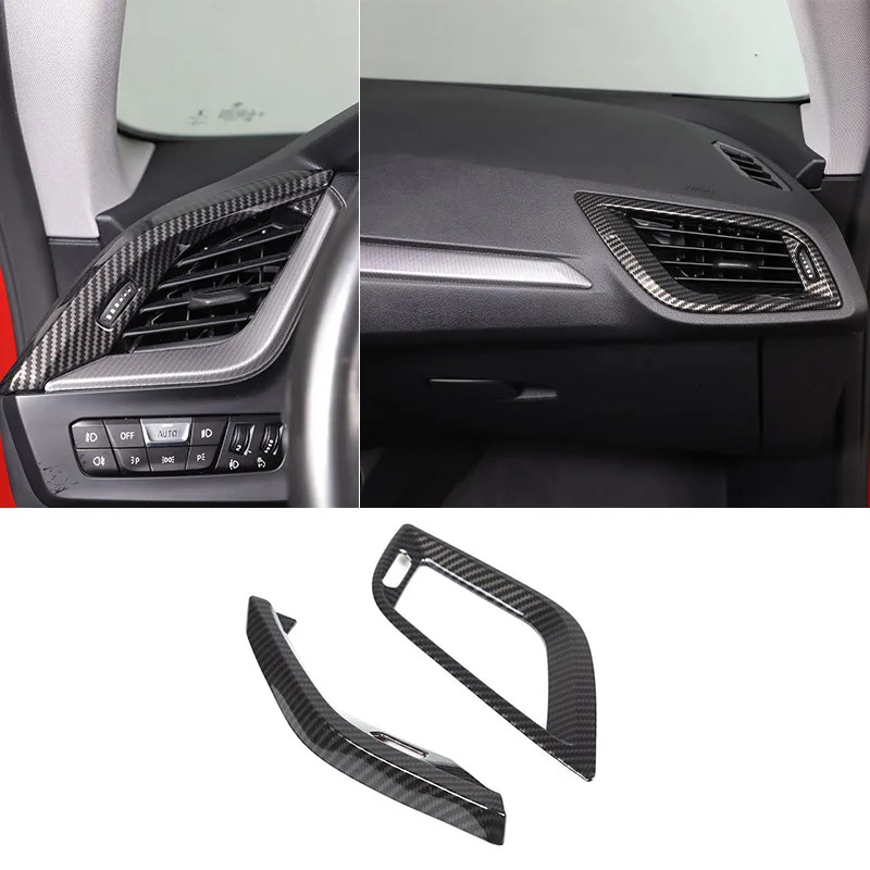 For BMW 1 Series 2 Series F40 F44 2020-2024 ABS Carbon Fiber Car Center Control Side Air Outlet Dec