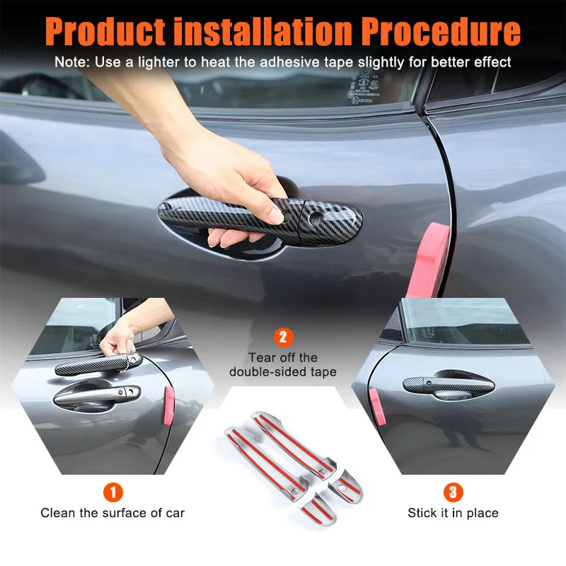 For Mazda MX-5 MX 5 MX5 ND 2016-2021 ABS Black Exterior Door Handles Cover Protective Sticker Acces