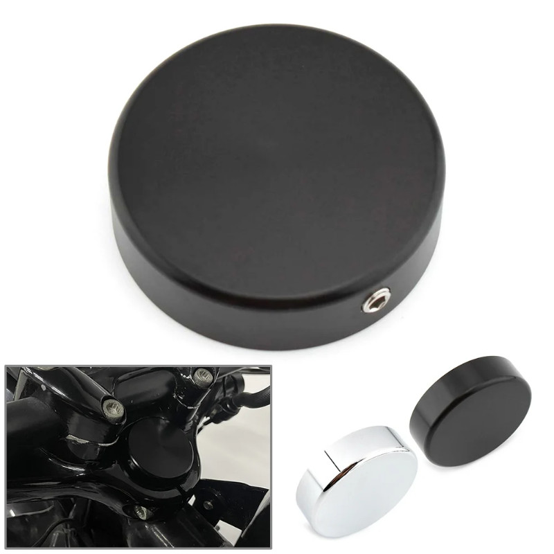Chrome/Black Motorcycle Upper Fork Stem Center Cover For Harley Sportster 48 XL1200 1988-2013
