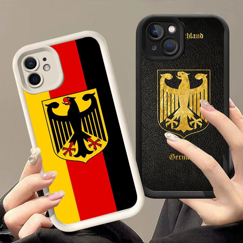 DK-61 DEUTSCHER FOOTBALL BUND เคสซิลิโคนสีดําและสีขาวสําหรับ iPhone 13 11 12 Mini Pro Max