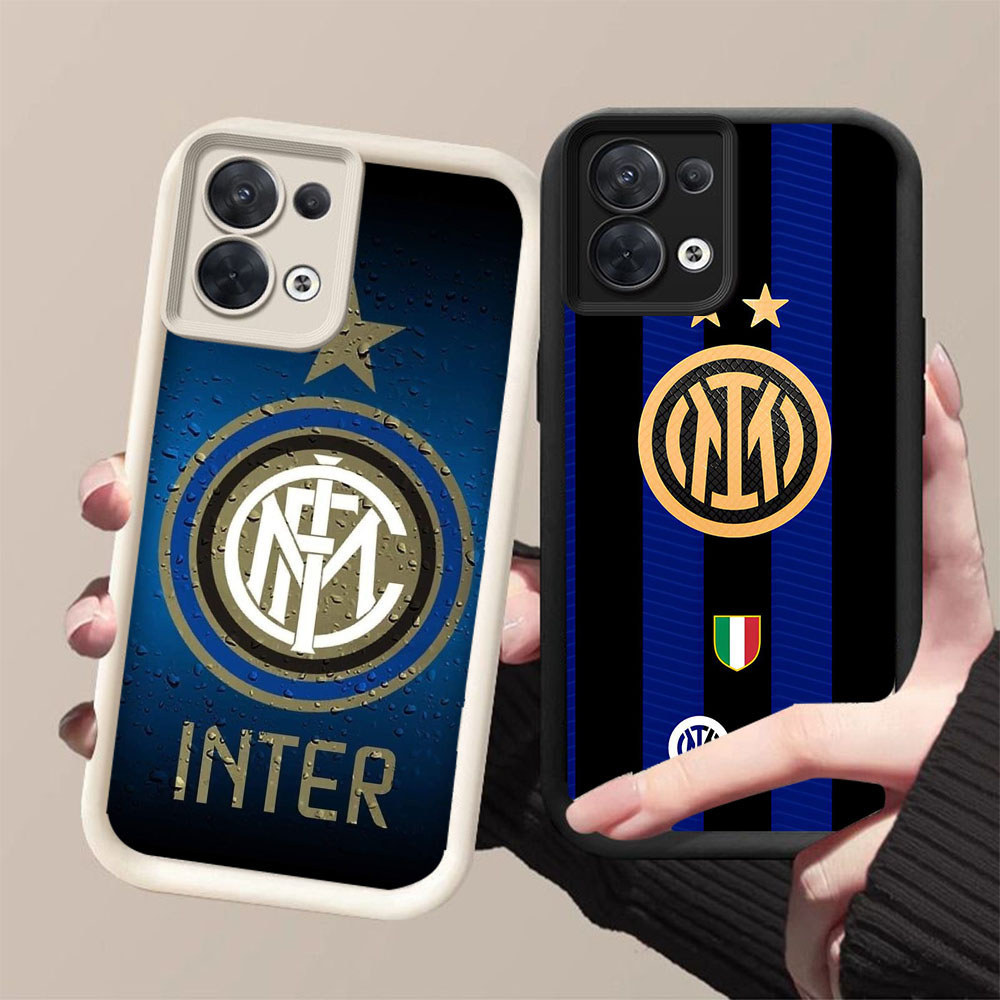 DK-66 Inter Milan Silicone Casing สีดําและสีขาวสําหรับ OPPO Reno F21 8Z 8 7 7Z F21S Pro Lite 5G