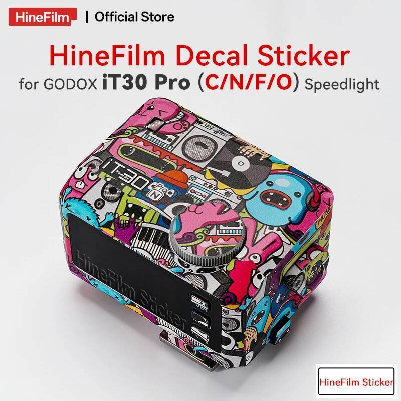Hinefilm ผิวสําหรับ Godox iT30Pro C/N/F/O กล้องแฟลชสติกเกอร์สําหรับ Godox iT30 Pro Speedlight Decal 