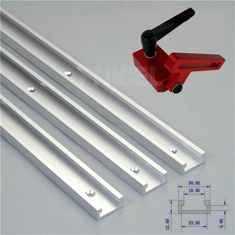 Aluminium Alloy T-track Slot Miter Track Jig Fixture T-Slot And Track Stop for Carpenter Manual Rou