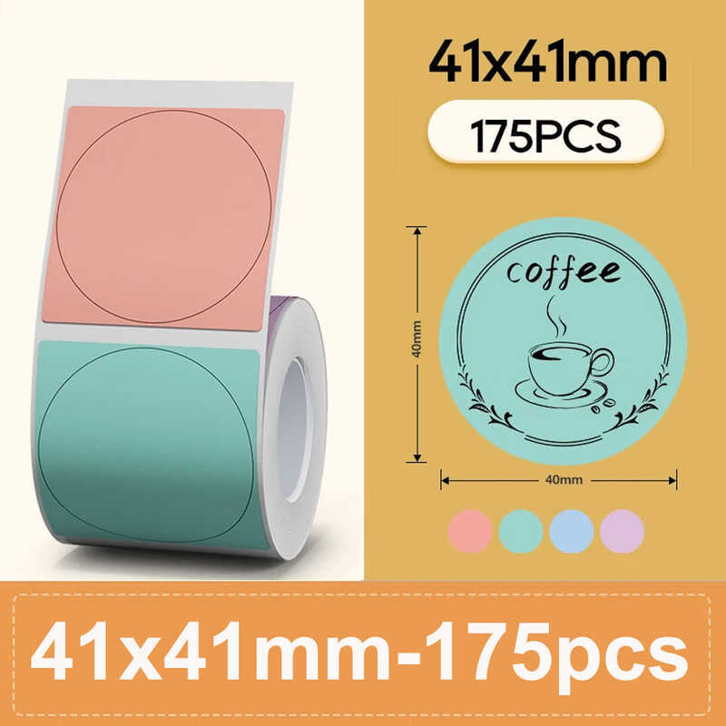 NIIMBOT B21 B1 Printer Round Paper Roll Sticker สติ๊กเกอร์ฉลากความร้อน