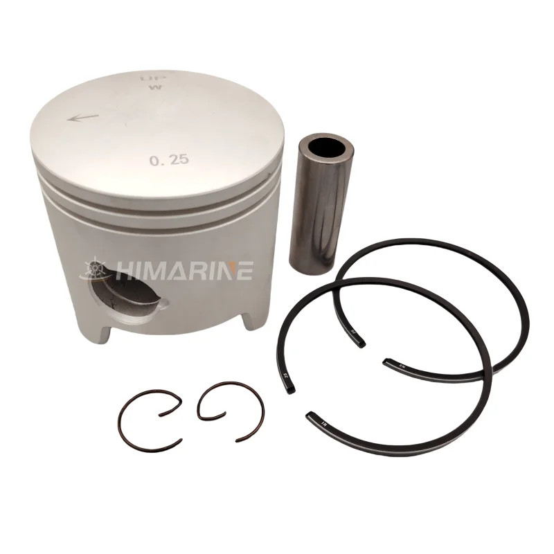 Himarine 6K5-11635-03 Piston Kit 72.25MM (+0.25MM O/S) With Ring Set 6K5-11601-12 For Yamaha 2T 60H