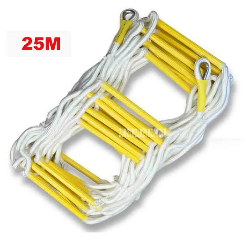 25M 5-6th Floor Escape Ladder Rescue Rope Ladder Emergency Work Safety Response Fire Rescue Rock Cl