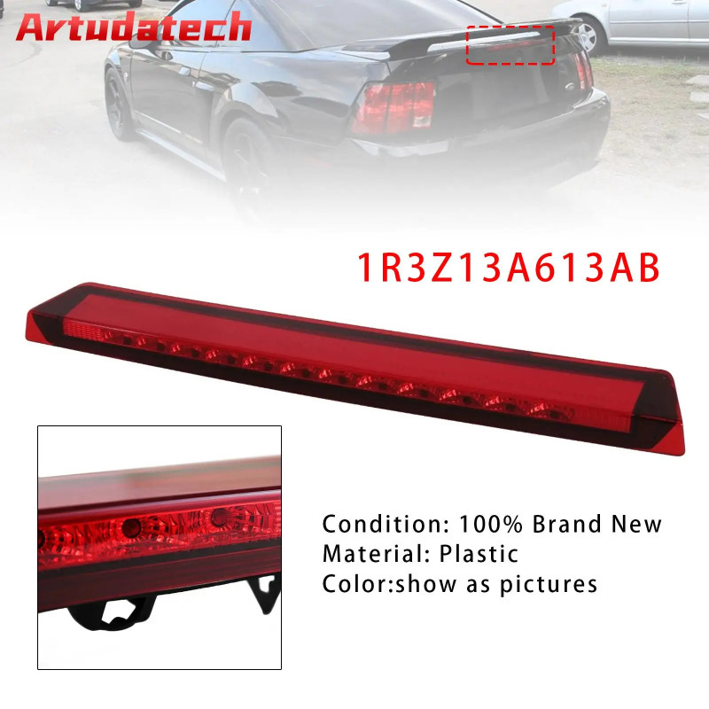 Artudatech Bright LED Red 3rd Third Brake Light Stop Lamp For Ford Mustang V6/GT 1999-2004