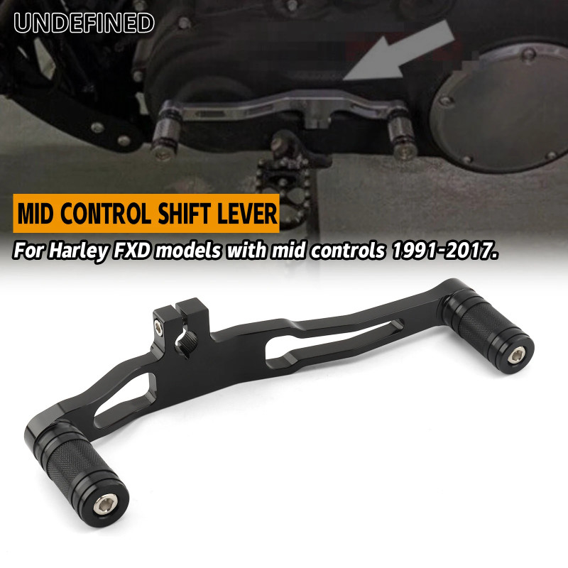 Mid-Control Heel Toe Shift Lever Shifter Pegs for Harley Dyna FXD Street Bob Fat Bob FXD Super Wide
