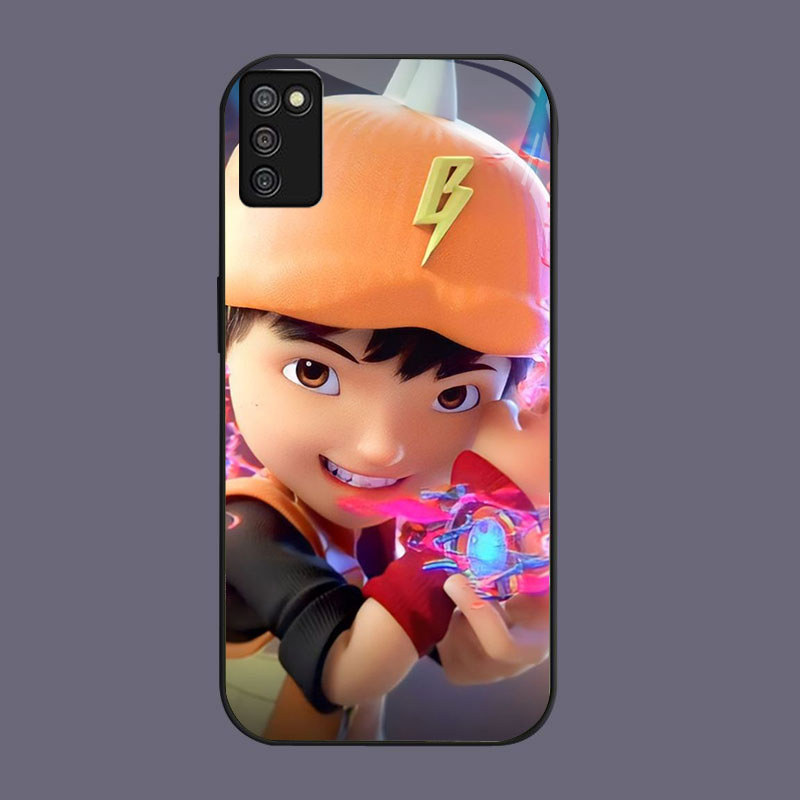 DK-54 อะนิเมะ Bobiboy Casing GLASS soft frame สีดํา Samsung A02S M02S A03S 164mm A51 166mm A71