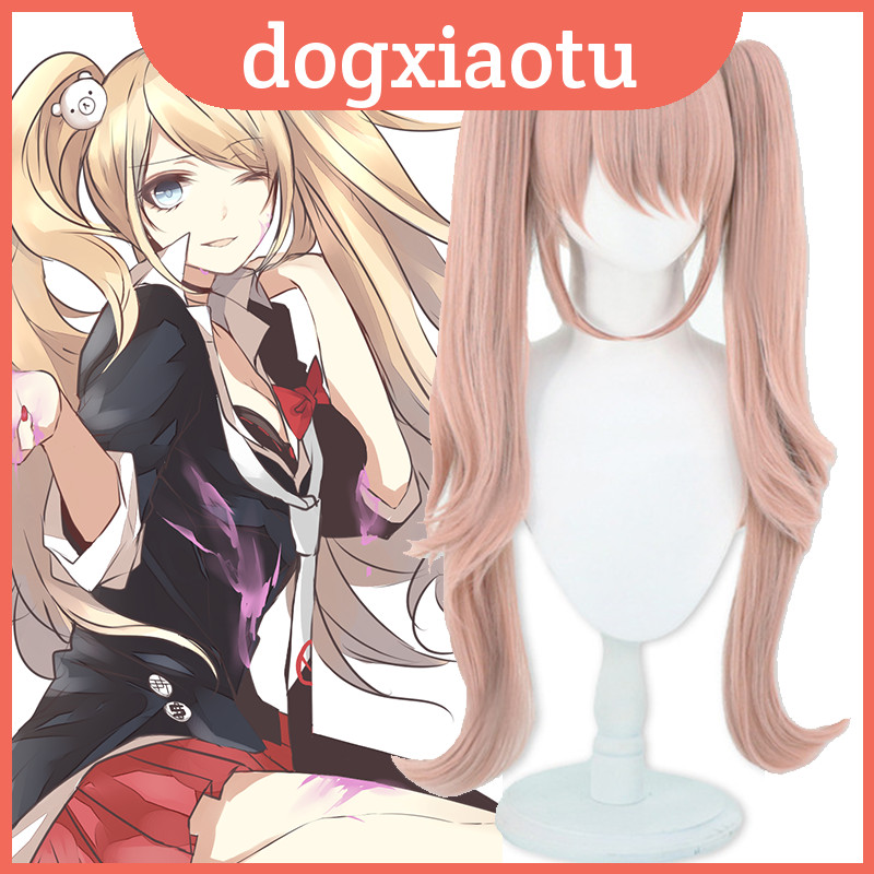 Junko Danganronpa วิกผมคอสเพลย์ Enoshima พร้อมกิ๊บติดผม