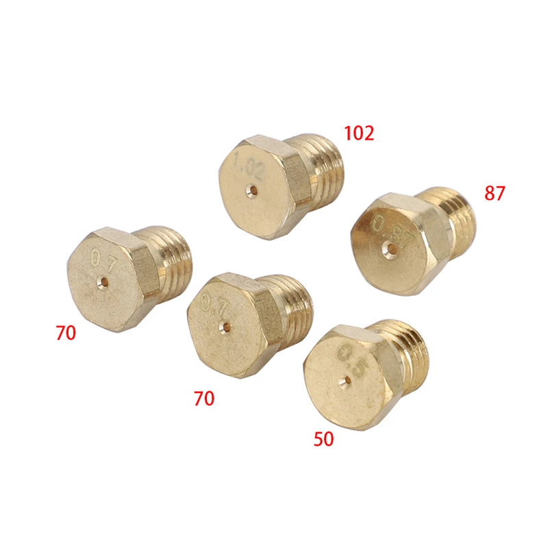 M6*0.75 5 Burner Gas Hob LPG Conversion Kit Jets Nozzles Propane Injectors 50 70 70 87 102 Size