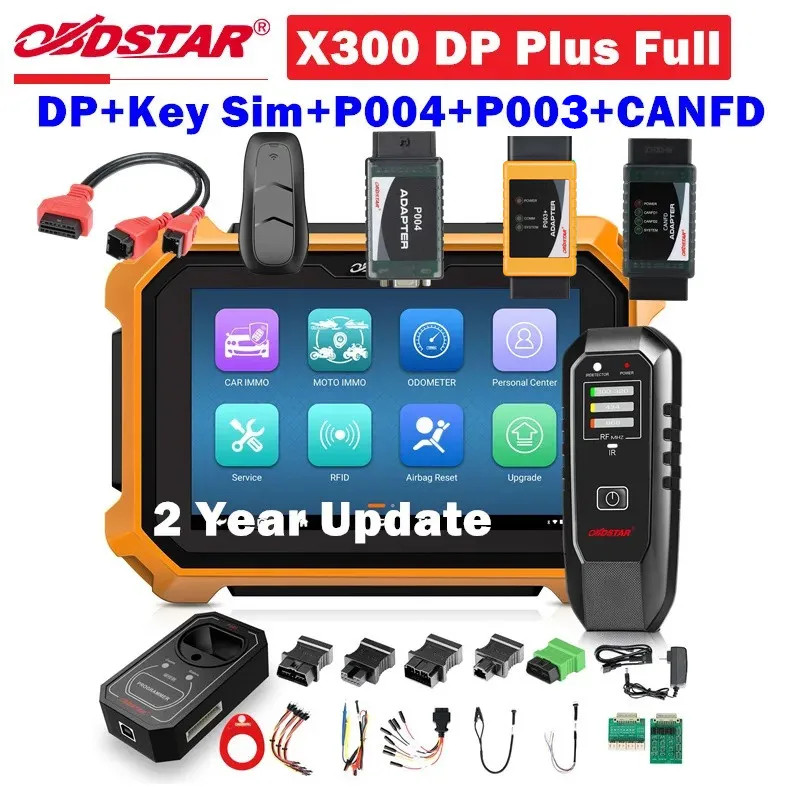 OBDSTAR X300 DP Plus C Package X300DP Full Version and Key Sim 5 In 1 and P001 P003+ P004 CAN FD Ad