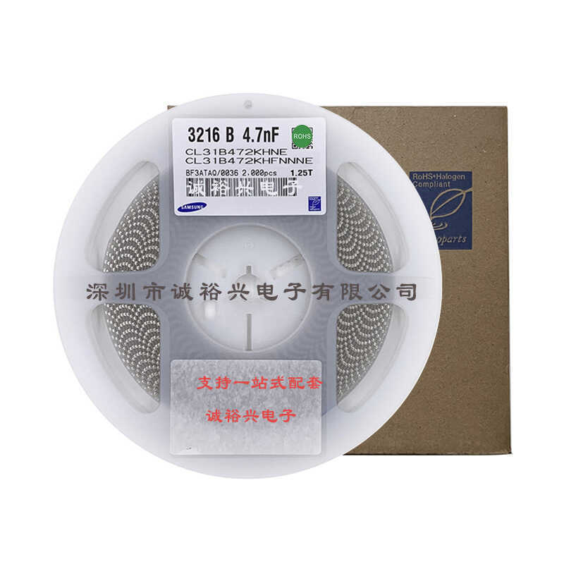 ตัวเก็บประจุ SMD Samsung CL31B472KHFNNNE 1206X7R472K630V125T 4.7 NF