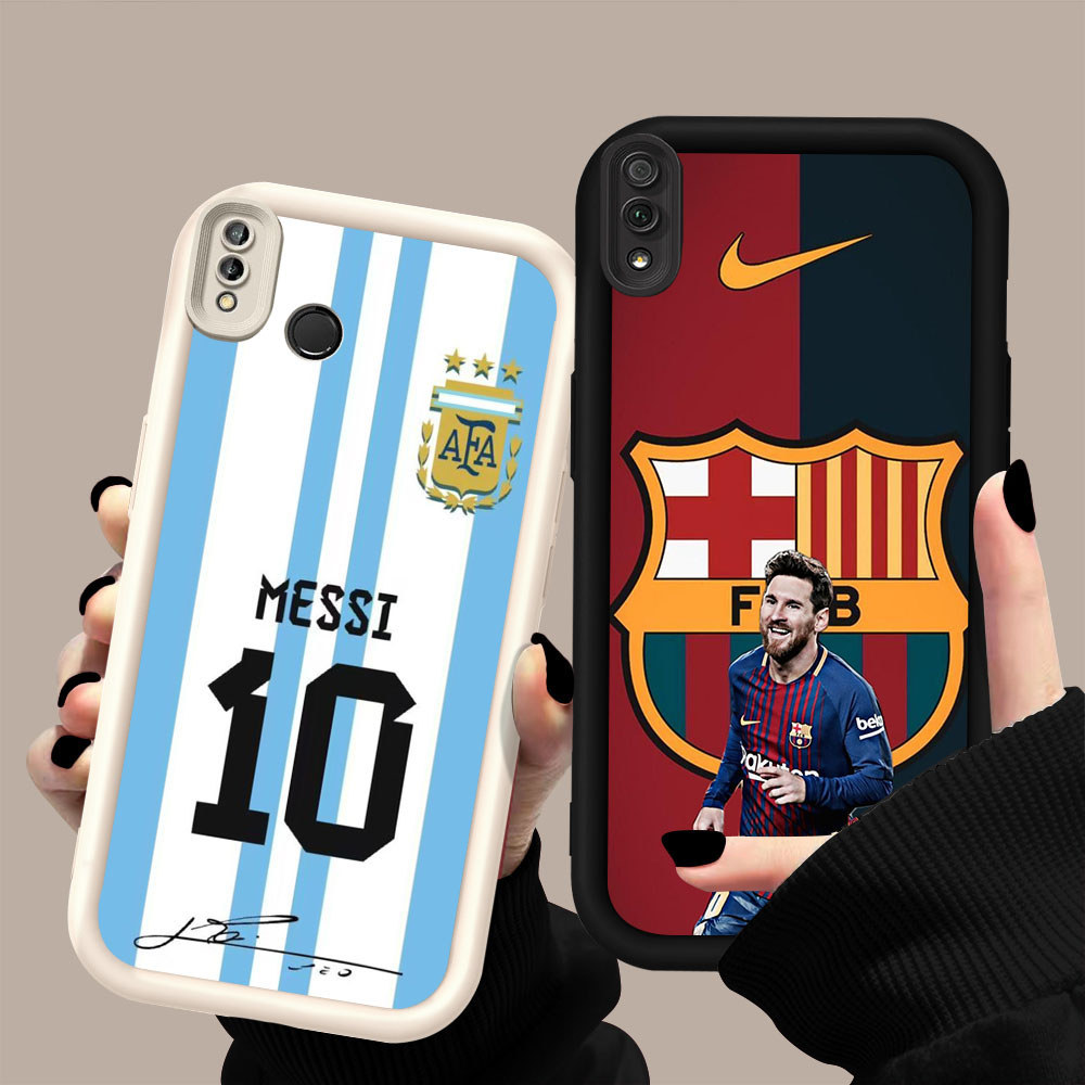 HK-58 Football star Messi ปลอกกันกระแทกสําหรับซิลิโคนสีดําและสีขาว VIVO Y91i Y66 V9 Y91C Y81 Y81S Y9
