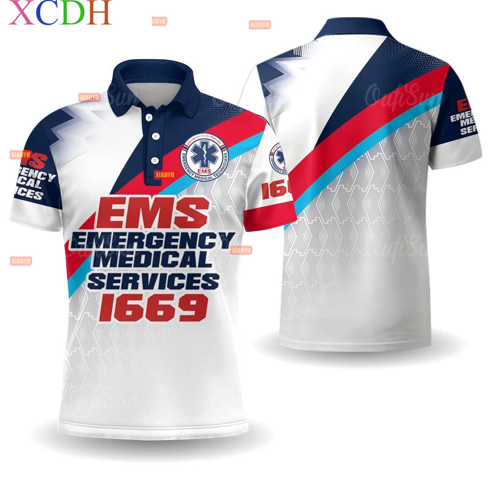 EMS 1669 เสื้อเชิ้ตพิมพ์ลายใหม่ คอปก พร้อมสวมใส่