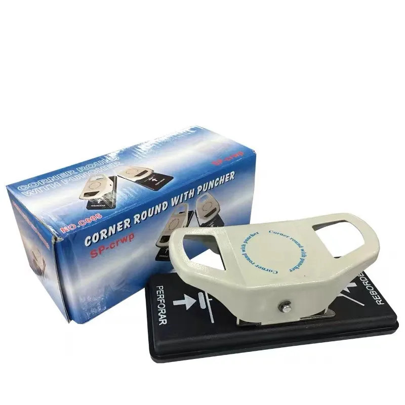 Manual Dual Use Slot Flat Hole Puncher Corner Round With Puncher R6.5 Corner Cutter for PVC ID Card