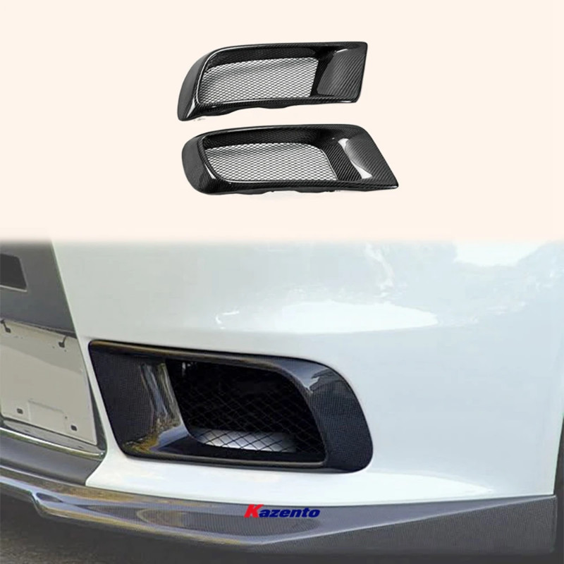 For Mitsubishi Evo 10 R-Style Front Bumper Air Duct 2Pcs Carbon Fiber