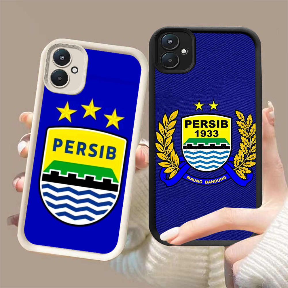 DJ-4 AING PERSIB ฟุตบอล club ปลอกซิลิโคนสีดําและสีขาวสําหรับ Xiaomi Poco 14T C71 C65 13T 14 Pro 5G