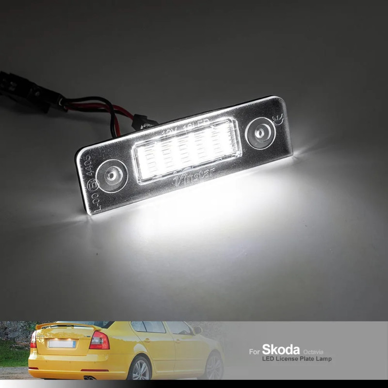2X Canbus LED License Number Plate Light for Skoda Octavia MKII 1Z A5 FL 2009-2013 Octavia MKII 200