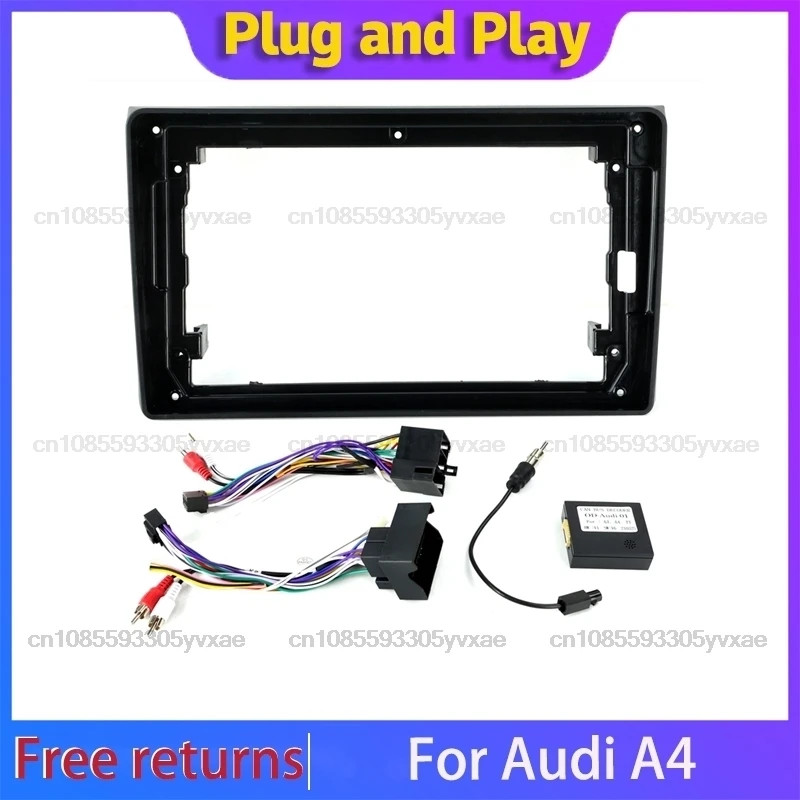 9 inch Car Radio Fascia Frame Adapter CD Panel Dash Trim Bezel For Audi A4 B6 B7 S4 B7 B6 RS4 B7