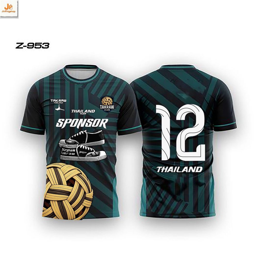 เสื้อกีฬาแขนสั้น สไตล์ใหม่สำหรับการเล่นตะกร้อ ทำจากผ้าเรียบและสวมใส่ง่ายในฤดูร้อน