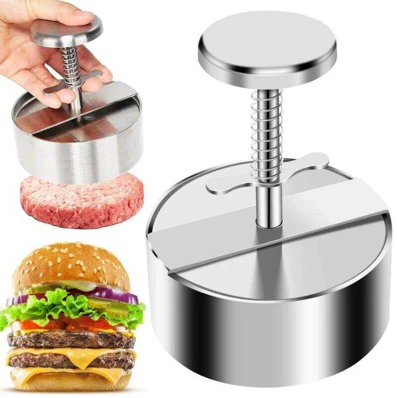 C Manual Burger Patty Press, 304 Stainless Steel Burger Patty Press Mold, Burger Patty Press, Kitch