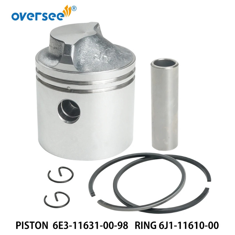 6E3-11631 Piston Set Std For Yamaha Outboard Motor Parts 5HP 2T 54MM 6E3-11631-00-98 Powertec Seapr
