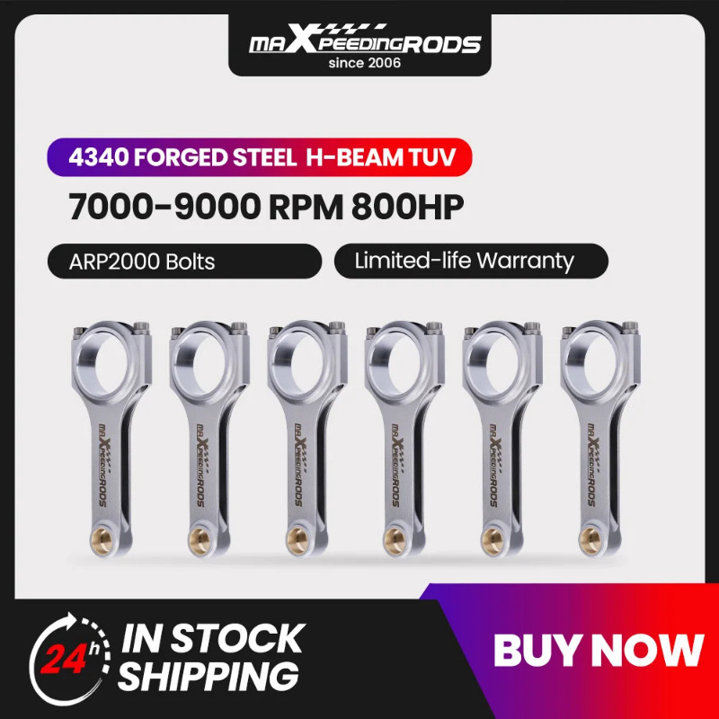 Connecting Rods Conrods Pleuel Bolts for BMW M50 M52 B25 TU 24V M52TUB25 140mm Conrod Con Rod ARP m