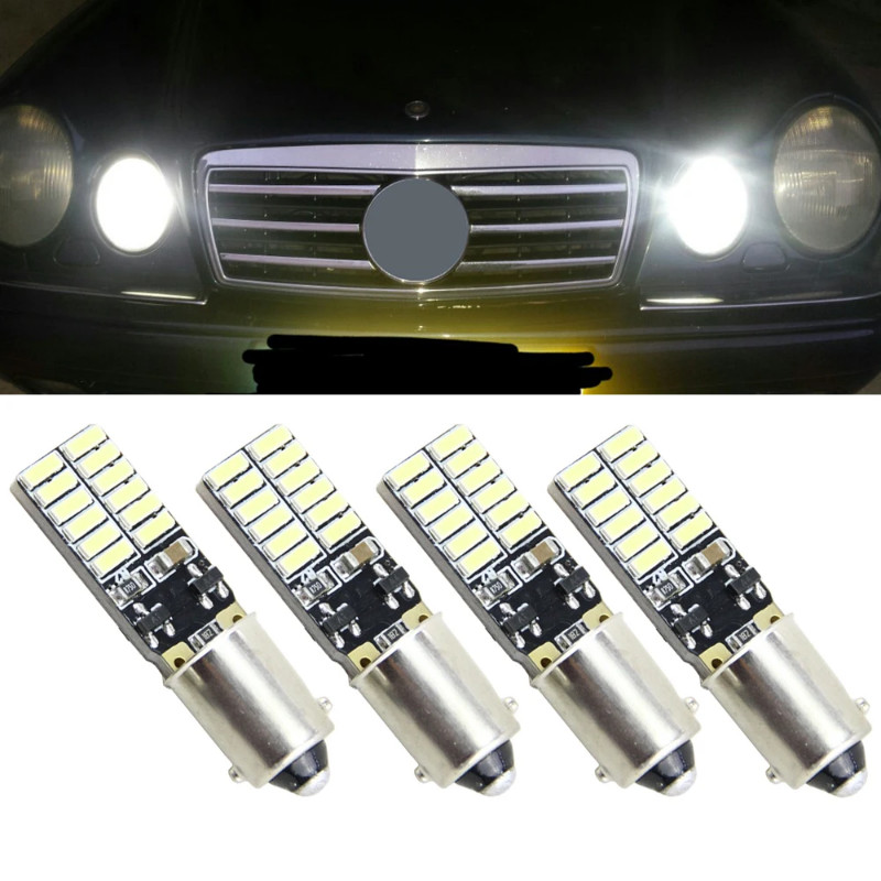4pcs T11 BA9S T4W H6W 363 1445 17053 182 White 24 LED 4014 SMD Car Wedge Side Light Lamp Bulb 12V p